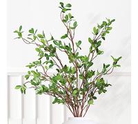 Melorca&Guilla Piante artificiali, 3 rami finti verdi da 110 cm per vaso, piante artificiali per negozio, giardino, ufficio, decorazione della casa