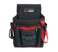 MELOTOUGH Borsa per attrezzi da elettricista, organizer leggero con supporto per nastro e slot quadrato per la velocità per la costruzione di cablaggi e fondina per attrezzi fai da te, con 13 tasche