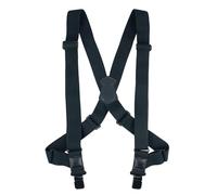 MELOTOUGH Bretelle da uomo con clip laterale da 1 1/2 pollici di larghezza bretelle per uomo bretelle elastiche regolabili resistenti, nero, taglia unica