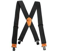 MELOTOUGH Bretelle da uomo di forza industriale bretelle elastiche parziali bretelle da commerciante largo 5,1 cm bretelle cintura attrezzi, nero, Taglia Regolabile