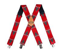 MELOTOUGH Bretelle da uomo per albero di Natale con clip, bretelle resistenti per uomini, bretelle da lavoro per regalo di Natale