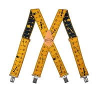 MELOTOUGH Bretelle da uomo w/Clip Heavy Duty bretelle per gli uomini Big e Tall Bretelle da lavoro per jeans, Bretelle Gialle Tapemeasure, taglia unica