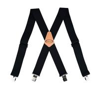 MELOTOUGH Bretelle da uomo w/Clip Heavy Duty bretelle per gli uomini Big e Tall Bretelle da lavoro per jeans, nero, taglia unica