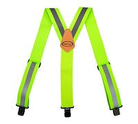 MELOTOUGH Bretelle di sicurezza riflettenti|Bretelle da lavoro con striscia riflettente ad alta visibilità reggono le bretelle della cintura degli attrezzi, Verde riflettente, Y BACK