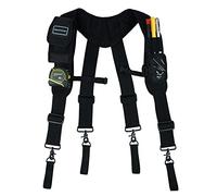MELOTOUGH Bretelle magnetiche per cintura per attrezzi con cinturino magnetico per cintura da lavoro imbottita bretelle costrizione, nero, Large