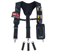 MELOTOUGH Bretelle per cintura attrezzi da lavoro per uomini grandi e alti, nero, Large