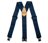 MELOTOUGH Bretelle Perry da uomo, larghezza 5 cm, non in metallo, casual e sul posto di lavoro, Blu navy, Taglia unica