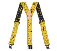 MELOTOUGH Bretelle Perry da uomo, larghezza 5 cm, non in metallo, casual e sul posto di lavoro, Metro a nastro giallo, Formato normale
