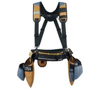 MELOTOUGH Cintura porta attrezzi da falegname con bretelle Pro Framer Sospensione Strumento Rig per imprenditori edili ed elettricisti, cachi