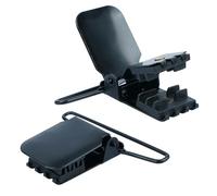 MELOTOUGH Clip per bretelle da 5 cm, placcata nera, resistente, con denti di presa in plastica (nero, 2)..