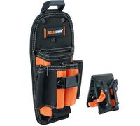 MELOTOUGH Marsupio per attrezzi tecnici con 7 tasche, con clip per attrezzi da tecnico, con clip, tasche e passante, piccola borsa per attrezzi con clip da cintura, accessorio per attrezzi (arancione)