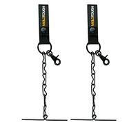 MELOTOUGH Perizoma per cintura degli attrezzi, cintura per elettricisti, catena con portachiavi e gancio a scatto, colore nero, confezione da 2