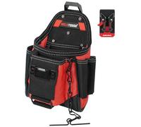 MELOTOUGH Piccola custodia per attrezzi da elettricista, con clip da cintura, 9 tasche, borsa porta attrezzi con nastro