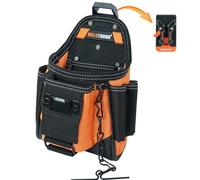 MELOTOUGH Piccola custodia per attrezzi da elettricista, con clip da cintura, 9 tasche, borsa porta attrezzi con perizoma a nastro, fondina per attrezzi da elettricista (arancione
