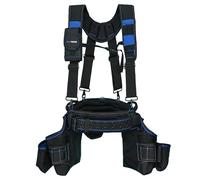 MELOTOUGH Pro Framer's Combo System Grembiule Tool Pouch Cintura con Bretelle Builder Heavy Duty Carpenter Suspension Rig Tool Belt e Multi Function (blu)