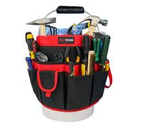 MELOTOUGH Secchio portautensili con 35 tasche, adatto a secchi da 13-19 litri (rosso)