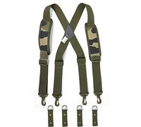 Melotough Tactical Heavy Duty bretelle, Police bretelle per cintura bretelle con cintura imbottita regolabile strumento bretelle mimetico verde