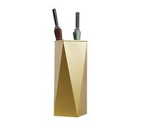 MELPHI Portaombrelli Moderno Portaombrelli Rettangolare in Metallo di Grande capacità, Facile da Drenare, Organizer per Ripiano per Ombrelli Lunghi E Corti (Color : Gold)