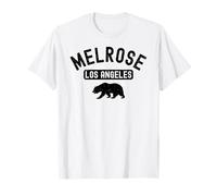 Melrose Los Angeles Retro Hollywood California La Brea Bear Maglietta