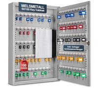 Melsmetall Basi-Cassetta Portachiavi SS 100 PZ 2171-0199, Numero di Ganci, 200, (alloggiamento in Metallo), Lega di Acciaio, Grigio Chiaro, RAL 7035