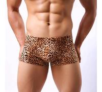 Melt Away - Boxer da uomo a vita bassa, in morbido misto cotone, con stampe animalier audaci (M, giallo)