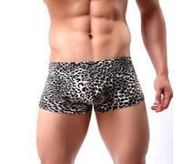 Melt Away - Boxer da uomo a vita bassa, in morbido misto cotone, con stampe animalier audaci (M, nero)