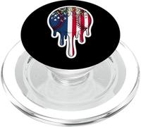 Melting American Baseball Drip Giocatore Patriottico Coach Amante PopSockets PopGrip per MagSafe
