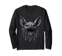Melting Bat Dripping Tattoo Opera d'Arte Animale feroce Arte Gotica Maglia a Manica