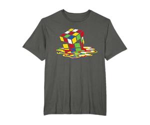 Melting Cube Divertente Retro Gaming Rubik Puzzle Nerd Geek Regalo Maglietta