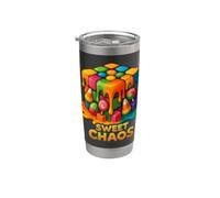 Melting Cube Follia Dolce Caos Esplosione Colore Bicchiere termico in acciaio inox doppia parete
