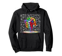 Melting Cube Speed Cubing Tee Vintage Puzzle Giovani Matematica Ragazzi Felpa con Cappuccio