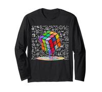 Melting Cube Speed Cubing Tee Vintage Puzzle Giovani Matematica Ragazzi Maglia a Manica