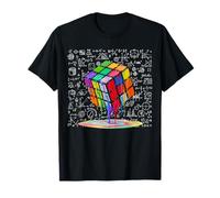 Melting Cube Speed Cubing Tee Vintage Puzzle Giovani Matematica Ragazzi Maglietta