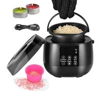Melting Pot Elettrico di Cera per Candele, Piccolo Scioglitore di Cera per La Produzione di Candele con Display A LED della Temperatura, Forniture per Kit per Candele Fai-da-Te Antiader, Black