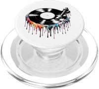 Melting Vinyl Record T-Shirt - Regali per gli amanti della musica retrò PopSockets PopGrip per MagSafe