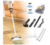 MeLtor Aspira E Lava Pavimenti Casa 5 in 1 Portatile, 200ml Serbatoio Dell’acuqa, Lavasciuga Pavimenti Senza Filo per Pulizia Domestica/Capelli/Polvere/Lavapavimenti