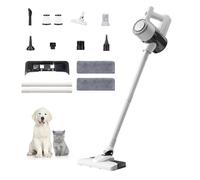 MeLtor Lava E Aspira Pavimenti 5 in 1, 18KPa/120W/35Mins, Scopa Elettrica Che Aspira E Lava Leggero E Senza Fili Scopa Senza Fili per Pulizia Domestica/Capelli/Polvere/Lavapavimenti,White