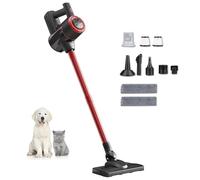 MeLtor Lava E Aspira Pavimenti 5 in 1, 18KPa/120W/35Mins, Scopa Elettrica Senza Fili Leggero E Senza Fili Lava E Aspira Pavimenti per Pulizia Domestica/Peli Animali,Red