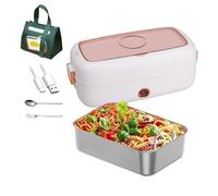 MeLtor Scaldavivande Adatto per Portatili da 110 V/12 V/24 V, Portapranzo Isolamento Termico di Lunga Durata Alimentato Tramite USB, Scaldavivande,White