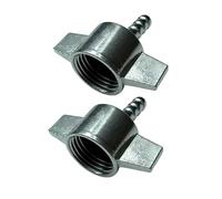 MelTruck - 2 dadi ad ala M16 x 1,5, 6 mm, attacco aria per camion