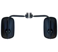 MelTruck® 2 specchietti retrovisori esterni 263 x 160 R1200 E20 ø10 - 24 e supporto specchio per escavatori, macchine edili, trattori, camion