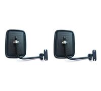 MelTruck 2x Specchio Retrovisore Esterno Piatto con Supporto | Omologato E20 | Trattore, Escavatore, Macchine Agricole e da Cantiere, Camper