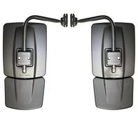 MelTruck Specchio trattore con supporto 435x233 mm specchio 2 segmenti riscaldato 12V, sinistro destro o coppia, per New Holland, John Deere, Massey Ferguson, Case IH, Steyr