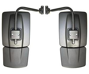 MelTruck Specchio trattore con supporto 435x233 mm specchio 2 segmenti riscaldato 12V, sinistro destro o coppia, per New Holland, John Deere, Massey Ferguson, Case IH, Steyr