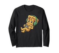 Melty Cheese Video Game Controller Pizza Slice Gamer Maglia a Manica