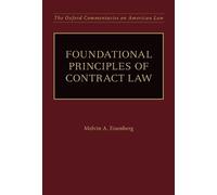 Melvin A. Eisenberg Foundational Principles of Contract Law (Copertina rigida)