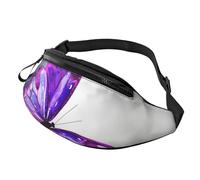 Mem Fashion - Marsupio da donna con tracolla regolabile, motivo farfalla, viola, taglia unica, nero, taglia unica, nero, Taille unique