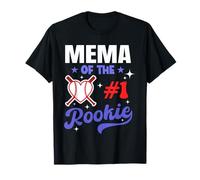 Mema Of Rookie 1st Baseball Festa di Compleanno Tema Corrispondenza Maglietta