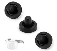 Membrana in silicone per Fissler Vitavit, pentola a pressione comfort premium, set da 3 pezzi nero da 18,5 mm, parte di ricambio per valvola, accessorio di regolazione della pressione per cucinare