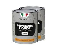 Membrana Liquida Impermeabilizzante Nera PROXINOVA (1500 ml) - Impermeabilizzante Terrazzi, Tetti E Camini, Guaina Liquida Calpestabile Per Esterni, Ideale Per Riparare Grondaie E Piatti Doccia